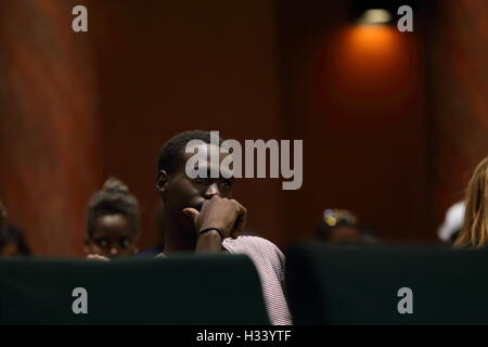 Roma, Italy. 03rd Oct, 2016. Press conference of Baobab Experience to report on the situation of reception in Rome, which becomes daily more critical day after the evacuation center reception on Via Cupa. © Matteo Nardone/Pacific Press/Alamy Live News Stock Photo
