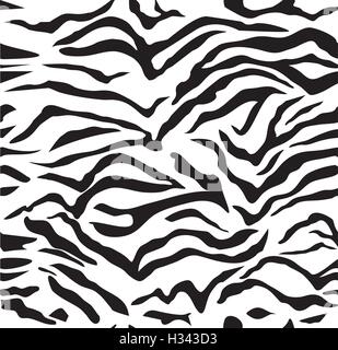 vector illustration of zebra pattern seamless background Stock Vector