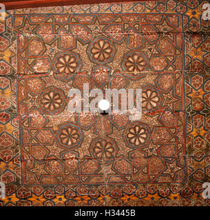 detail of wooden lintel, Tomb of Imam al-Shafi'i, Cairo, Egypt Stock Photo