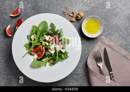 Rocket and fig salad Stock Photo