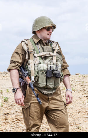 Soviet paratrooper in Afghanistan Stock Photo