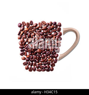 Cup of coffee made from real coffee beans Stock Photo