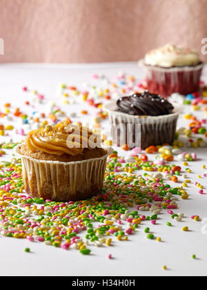 Mini cup cakes (MEDIUM FORMAT CAMERA) Stock Photo