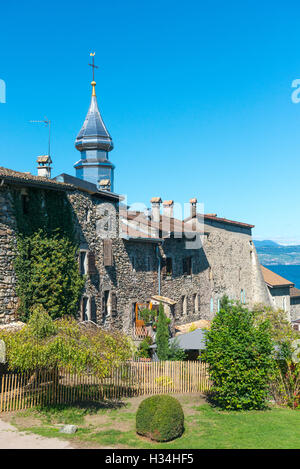 Medieval historic village of Yvoire, Haute-Savoie, France Stock Photo