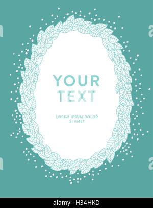 Vector leaf wreath / frame Stock Vector