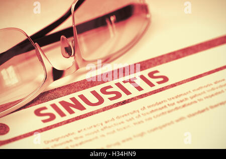 Sinusitis. Medicine. 3D Illustration. Stock Photo