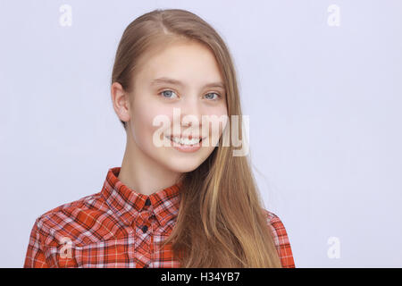 smiling teenage girl Stock Photo