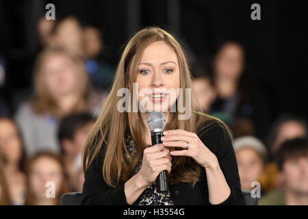 Haverford, Pennsylvania, USA. 4th Oct, 2016. CHELSEA CLINTON, at the Family Town Hall event in Delaware County Pa Credit:  Ricky Fitchett/ZUMA Wire/Alamy Live News Stock Photo