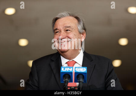 United Nations. 1st Jan, 2017. File photo taken on April 12, 2016 shows Antonio Guterres of Portugal at the United Nations headquarters in New York, the United States. Former Portuguese prime minister and former head of the UN refugee agency, Antonio Guterres, was unanimously selected Wednesday by the UN Security Council as the next UN secretary-general, succeeding UN chief Ban Ki-moon on Jan. 1, 2017, Russian UN Ambassador Vitaly Churkin, who is the council president for October, announced here. © Li Muzi/Xinhua/Alamy Live News Stock Photo