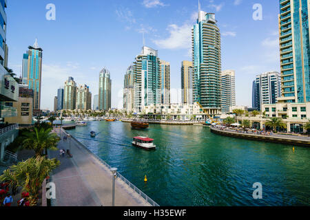 Dubai Marina, Dubai, United Arab Emirates, Middle East Stock Photo