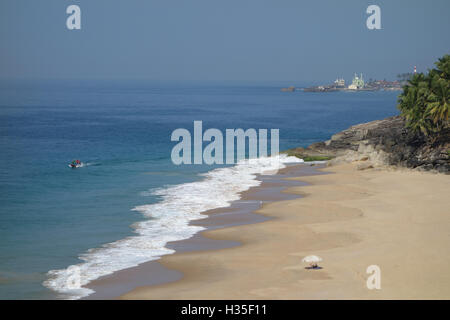 Beach and ocean, Niraamaya, Kovalam, Kerala, India Stock Photo