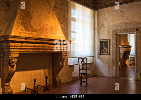 Italy Emilia Romagna Novellara the fortress - Museum Gonzaga - Fairplaces - XVi Century Stock Photo