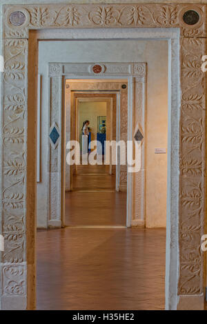 Italy Emilia Romagna Novellara the fortress - Museum Gonzaga - Doors Stock Photo