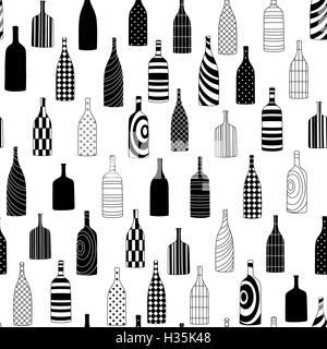 Bottles seamless pattern Stock Vector