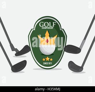 golfing related icons image Stock Vector