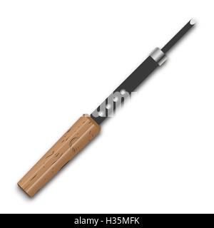 Realistic retro soldering iron, vector illustration. Stock Vector