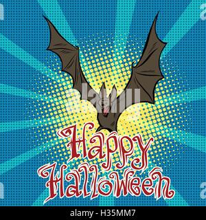 Happy Halloween bat vampire Stock Vector