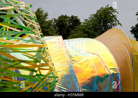 The 2015 Serpentine Pavilion in Kensignton Gardens, London, UK, by SelgasCano. Stock Photo