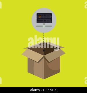 box data base hardware Stock Vector