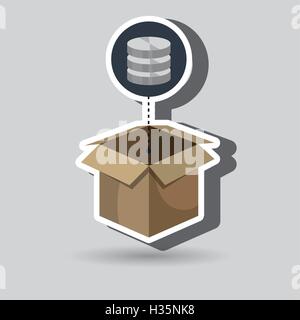 box data base hardware Stock Vector