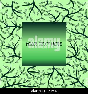 vector leaf background design with space for your text Stock Vector ...