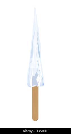 icicle on wooden stick Stock Vector