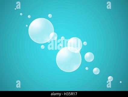 water drops on blue background Stock Vector