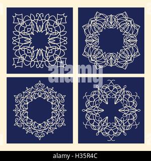 Vector floral vintage frame with copy space for text Stock Vector