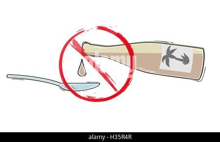 no palm oil sign Stock Vector