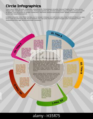 circular infographic design template Stock Vector