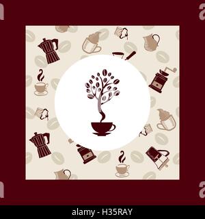 Coffee beans tree - Illustration Stock Vector