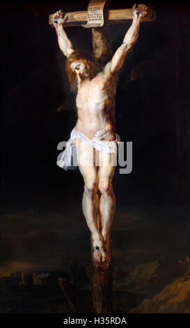 Christ on the Cross by Peter Paul Rubens (1577-1640). Oil on canvas, c.1615/6. Jesus crucifixion painting. Stock Photo