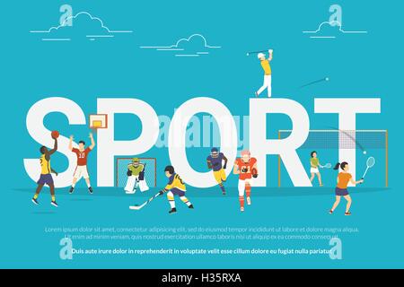 Sport concept illustration Stock Vector