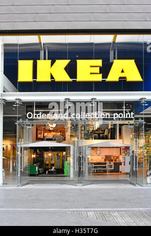 Ikea Order and Collection point within covered shopping mall in the Westfield shopping complex at Stratford City East London Newham England UK Stock Photo