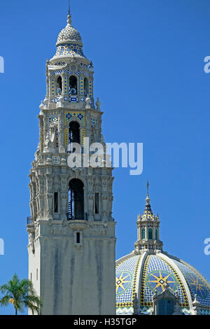 Tower and dome, San Diego Museum of Man, Balboa Park, San Diego, California USA Stock Photo