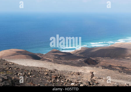 Fuerteventura, Canary Islands, North Africa, Spain: details of Playa de Cofete, a 30 km beach backed by the most impressive mountains of the island Stock Photo