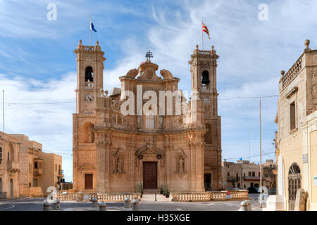 Parish Church in Gharb, Gozo, Malta Stock Photo