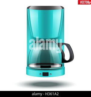 Coffee maker with glass pot. Stock Vector