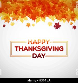Happy Thanksgiving Day background with maple leaves for your design ...