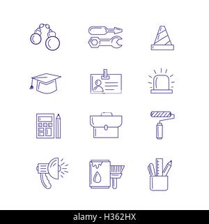 Great designed work icons Stock Vector