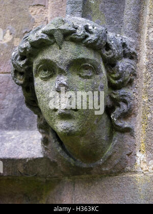 Gargoyles on the roof of St Michael and All Angels' Church Haworth Yorkshire Stock Photo