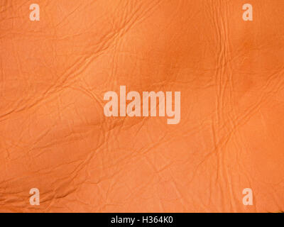 Brown wrinkled genuine leather background Stock Photo