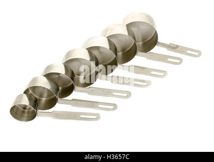 Metal Measuring Cups Isolated On White Stock Photo - Download