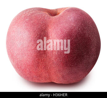 Peach fruit isolated on white background with clipping path Stock Photo