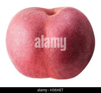 Peach fruit isolated on white background with clipping path Stock Photo
