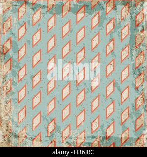 Geometric vintage grunge rhombus background. Stock Vector