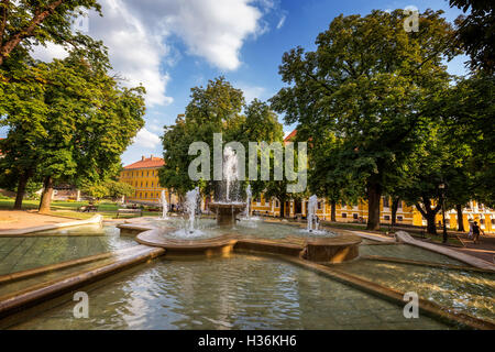 St. Stephen's Square in Pecs of Hungary in 16 august 2016 Stock Photo