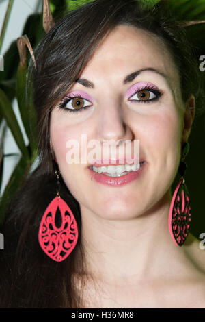 young woman relaxes Stock Photo