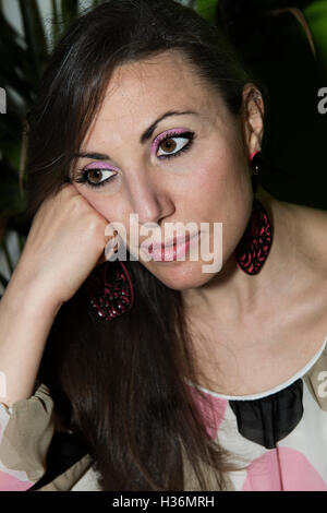 young woman relaxes Stock Photo