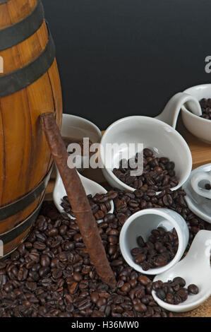 coffee and cigar Stock Photo